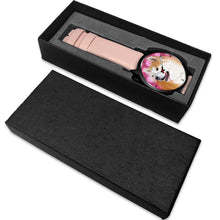 Load image into Gallery viewer, Akita Inu Dog On Pink Print Wrist Watch - Free Shipping