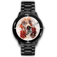 Load image into Gallery viewer, Basset Hound Dog Paint Art Print Wrist Watch - Free Shipping