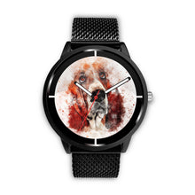 Load image into Gallery viewer, Basset Hound Dog Paint Art Print Wrist Watch - Free Shipping