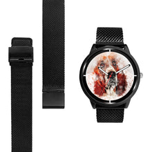 Load image into Gallery viewer, Basset Hound Dog Paint Art Print Wrist Watch - Free Shipping