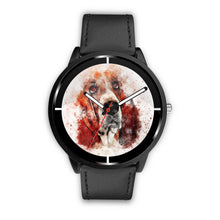 Load image into Gallery viewer, Basset Hound Dog Paint Art Print Wrist Watch - Free Shipping