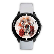 Load image into Gallery viewer, Basset Hound Dog Paint Art Print Wrist Watch - Free Shipping