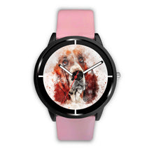 Load image into Gallery viewer, Basset Hound Dog Paint Art Print Wrist Watch - Free Shipping