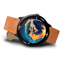 Load image into Gallery viewer, Blue and Yellow Macaw Parrot Vector Art Print Wrist Watch - Free Shipping