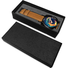 Load image into Gallery viewer, Blue and Yellow Macaw Parrot Vector Art Print Wrist Watch - Free Shipping