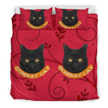 Load image into Gallery viewer, Bombay Cat Print On Red Bedding Set-Free Shipping