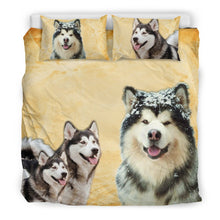Load image into Gallery viewer, Alaskan Malamute Print Bedding Set- Free Shipping