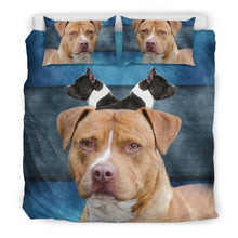Load image into Gallery viewer, American Staffordshire Terrier Print Bedding Set- Free Shipping