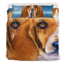 Load image into Gallery viewer, Basset Hound Art Print Bedding Set-Free Shipping