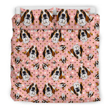Load image into Gallery viewer, Basset Hound Dog Print Pink Bedding Set-Free Shipping