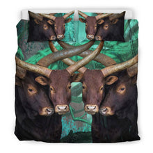 Load image into Gallery viewer, Ankole Watusi Cattle (Cow) Art Print Bedding Set-Free Shipping