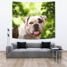 Load image into Gallery viewer, American Bulldog On Green Print Tapestry-Free Shipping