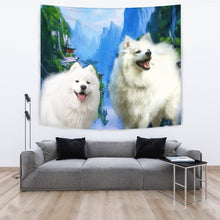 Load image into Gallery viewer, American Eskimo Dog Print Tapestry-Free Shipping