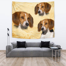Load image into Gallery viewer, American Foxhound On Yellow Print Tapestry-Free Shipping