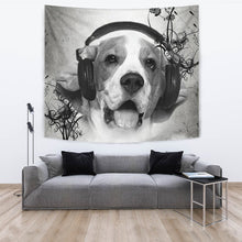 Load image into Gallery viewer, Beagle With Headphones Print Tapestry-Free Shipping