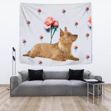 Load image into Gallery viewer, Australian Terrier With Rose Print Tapestry-Free Shipping