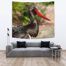 Load image into Gallery viewer, Black Stork Bird Print Tapestry-Free Shipping