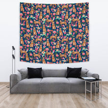 Load image into Gallery viewer, Australian Cattle Dog Floral Print Tapestry-Free Shipping
