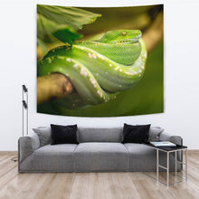 Load image into Gallery viewer, Amazing Green Snake Print Tapestry-Free Shipping
