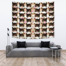 Load image into Gallery viewer, American Bobtail Cat Floral Print Tapestry-Free Shipping