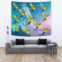 Load image into Gallery viewer, Blue And Yellow Macaw Parrot Print Tapestry-Free Shipping