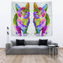 Load image into Gallery viewer, Amazing Cat Color Art Print Tapestry-Free Shipping
