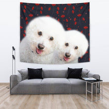 Load image into Gallery viewer, Bichon Frise Floral Print Tapestry-Free Shipping