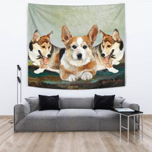 Load image into Gallery viewer, Amazing Pembroke Welsh Corgi Print Tapestry-Free Shipping