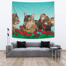 Load image into Gallery viewer, Amazing Maine Coon Cat Print Tapestry-Free Shipping