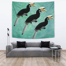 Load image into Gallery viewer, African Pied Hornbill Bird Print Tapestry-Free Shipping