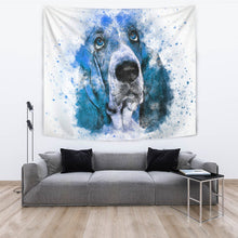 Load image into Gallery viewer, Basset Hound Dog Color Art Print Tapestry-Free Shipping