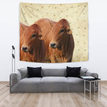 Load image into Gallery viewer, Boran cattle (Cow) Print Tapestry-Free Shipping
