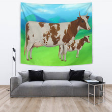 Load image into Gallery viewer, Ayrshire Cattle (Cow) Print Tapestry-Free Shipping