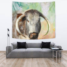 Load image into Gallery viewer, Amazing English Longhorn Cattle (Cow) Print Tapestry-Free Shipping