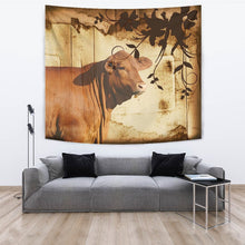 Load image into Gallery viewer, Amazing Red Brangus Cattle Print Tapestry-Free Shipping