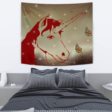 Load image into Gallery viewer, Amazing Red Unicorn Print Tapestry-Free Shipping