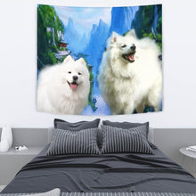 Load image into Gallery viewer, American Eskimo Dog Print Tapestry-Free Shipping