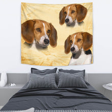 Load image into Gallery viewer, American Foxhound On Yellow Print Tapestry-Free Shipping