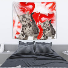 Load image into Gallery viewer, American Shorthair Cat On Red Print Tapestry-Free Shipping