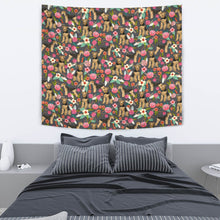 Load image into Gallery viewer, Airedale Terrier Dog Floral Print Tapestry-Free Shipping
