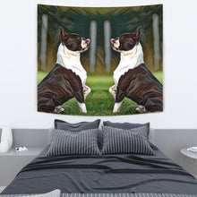 Load image into Gallery viewer, Amazing Boston Terrier Dog Art Print Tapestry-Free Shipping