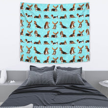 Load image into Gallery viewer, Basset Hound Dog Pattern Print Tapestry-Free Shipping