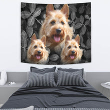 Load image into Gallery viewer, Australian Terrier On Black Print Tapestry-Free Shipping
