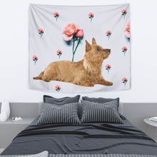 Load image into Gallery viewer, Australian Terrier With Rose Print Tapestry-Free Shipping