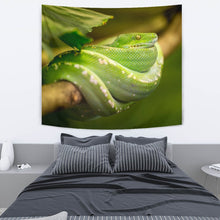 Load image into Gallery viewer, Amazing Green Snake Print Tapestry-Free Shipping