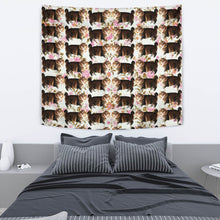 Load image into Gallery viewer, American Bobtail Cat Floral Print Tapestry-Free Shipping