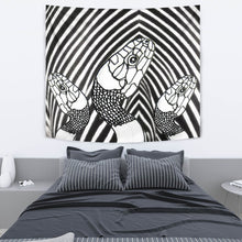 Load image into Gallery viewer, Black &amp; White Snake Print Tapestry-Free Shipping