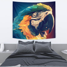 Load image into Gallery viewer, Blue And Yellow Macaw Parrot Vector Art Print Tapestry-Free Shipping