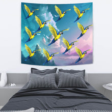 Load image into Gallery viewer, Blue And Yellow Macaw Parrot Print Tapestry-Free Shipping