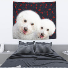 Load image into Gallery viewer, Bichon Frise Floral Print Tapestry-Free Shipping